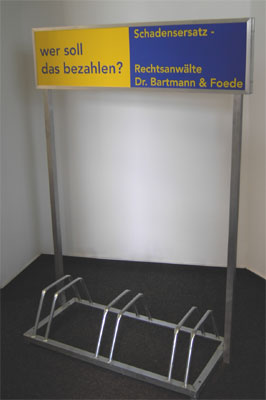 Fahrradständer mit Werbung